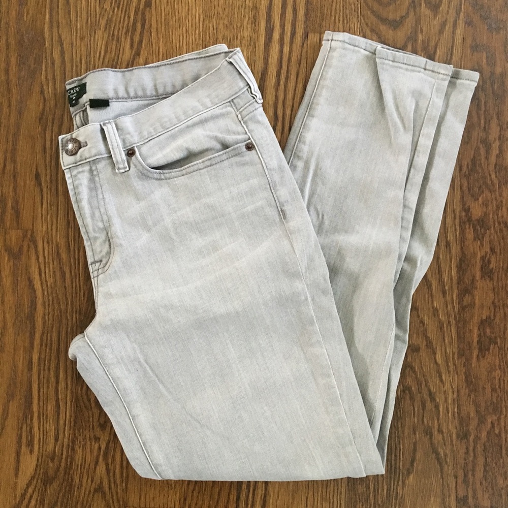 ✨SOLD✨ Cropped J Crew Toothpick Jeans - Gray wash